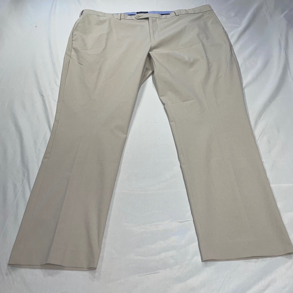 Peter Millar Crown Crafted Surge Tailored Fit Pants Khaki Tan Mens 44x30 Stretch